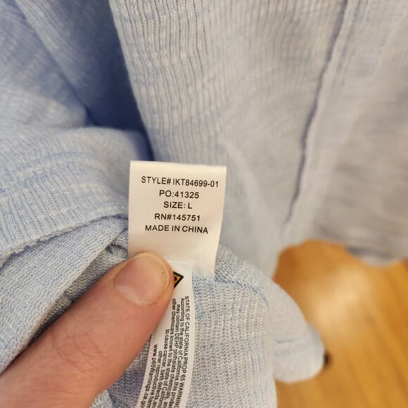 PEACH LOVE Baby Blue Oversized Tank, Size Large - Picture 10 of 12